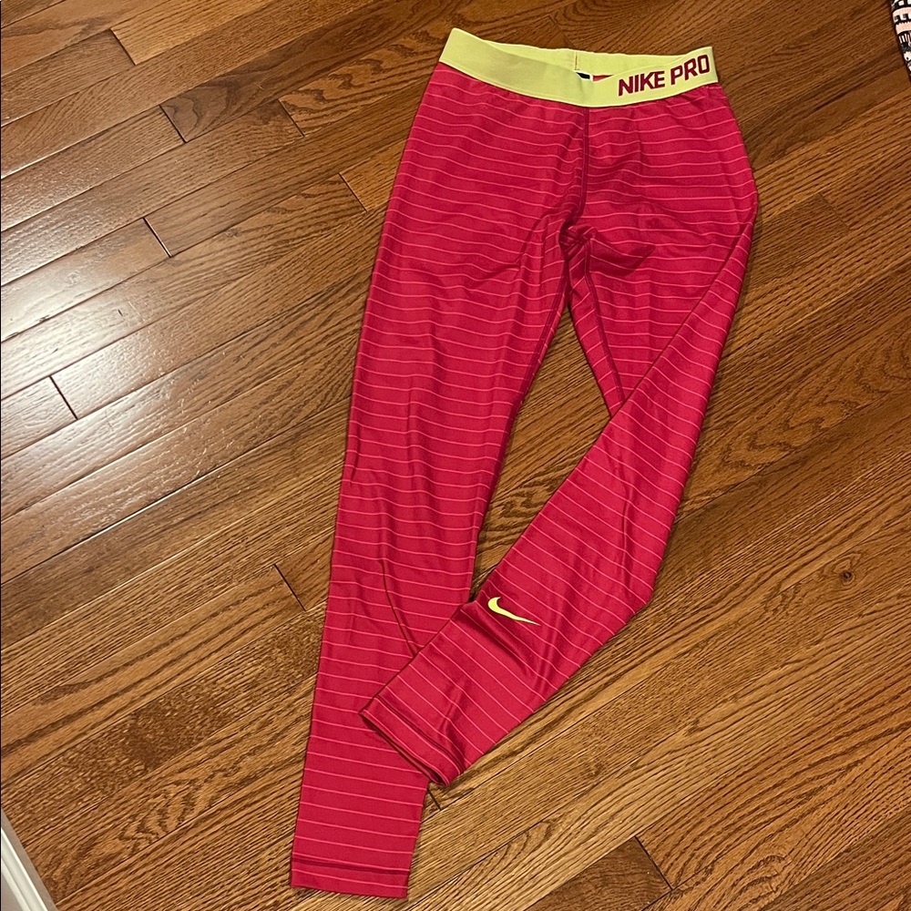Women’s Pink Nike Pro Performance Leggings